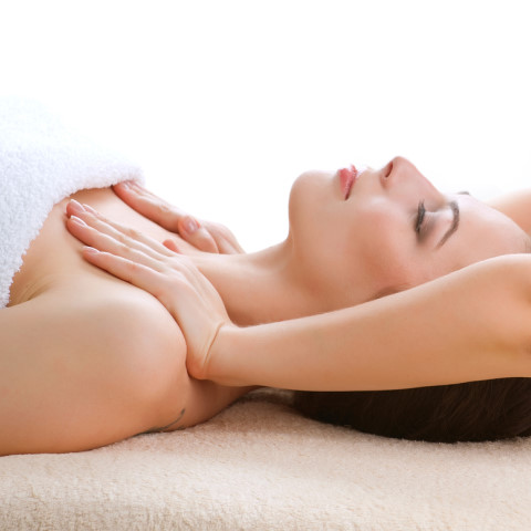 Coastal view of ocean and mountains